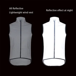 PIMMER all Reflective pro team cycling Vest team windproof vest Sleeveless MTB Road Bike Bicycle Jersey Top Cycle Clothing gilet