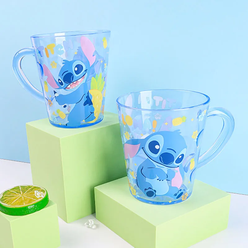 New Anime Disney Theme Stitch Zootopia Children's Saliva Cup Water Drink Anti Fall Home Mickey Frozen Milk Cup Baby Kid Toy Gift