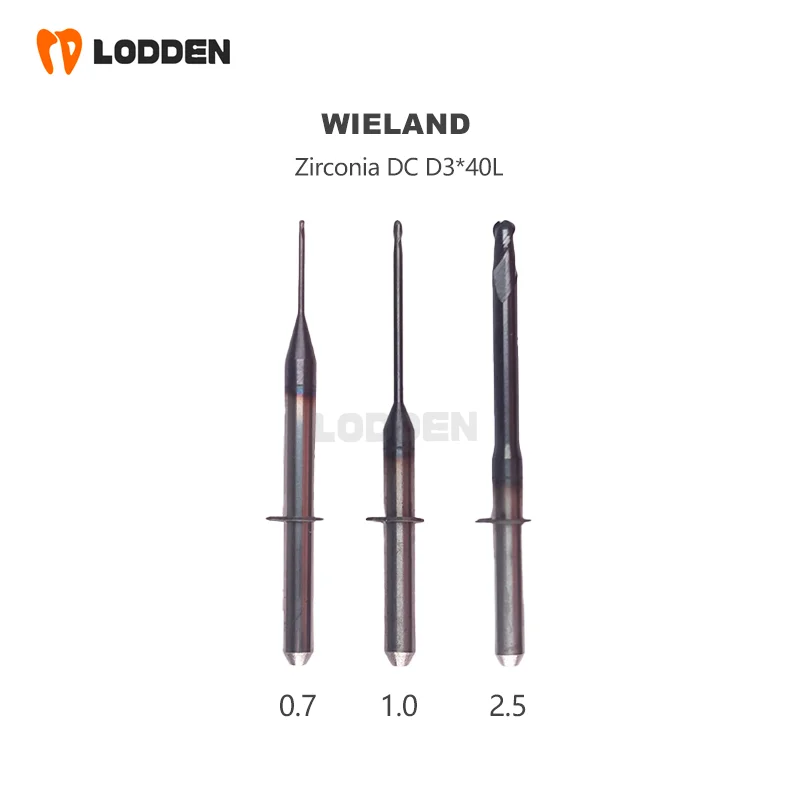 Wieland Select Dental Lab Metarial Milling Burs D3 Diamond DC NC Coating Milling Cutter for Zirconia PMMA Milling Machine