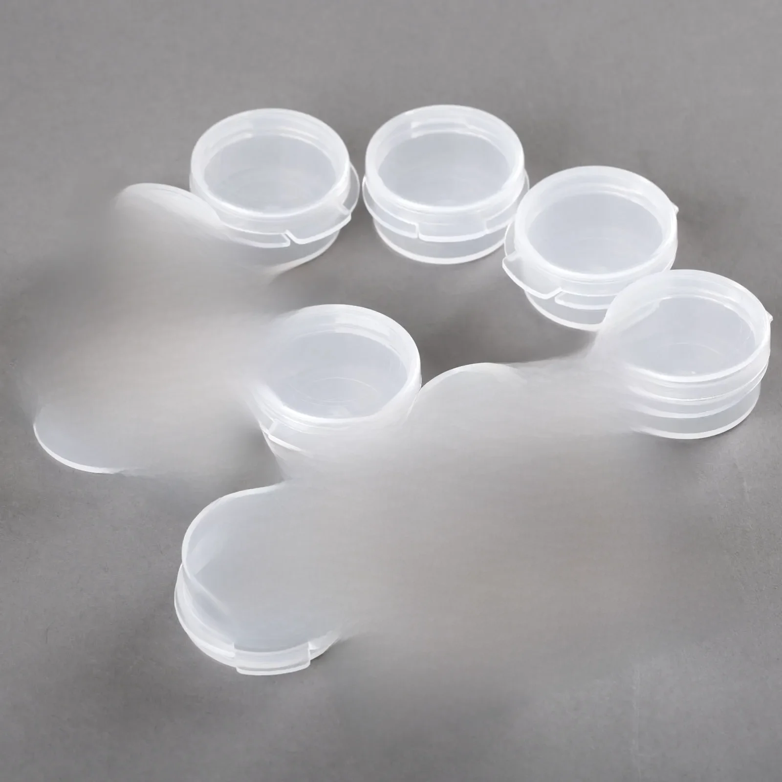 Pot à boutons cosmétiques 5g, 10 pièces/20 pièces, couvercle de boutons en plastique transparent, Mini Pot Q, crème anti-fuite, récipient de maquillage vide, bouteille d'échantillon