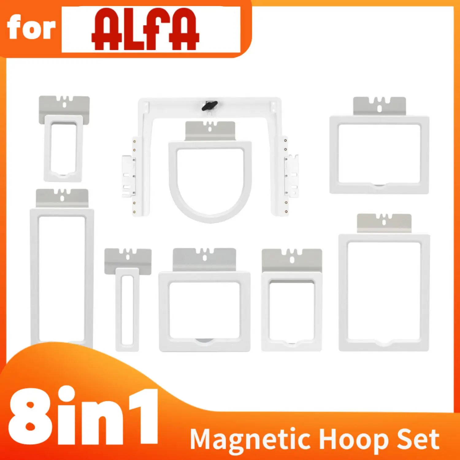 

Magnetic Embroidery Hoops for ALFA 1200 1500 Embroidery Machines Fast Embroidery Machines Frames, 8in 1