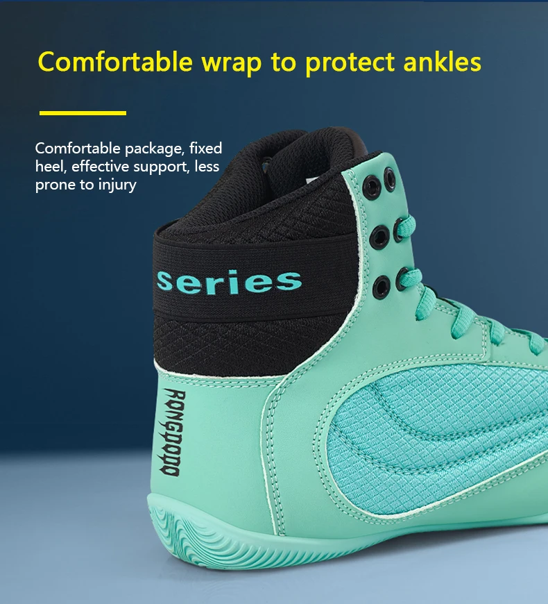 Trainings-Wrestling-Schuhe für Männer und Frauen Atmungsaktive Fitness-Boxschuhe Professioneller Fußschutz Hochwertige Wrestling-Schuhe – Detail 7