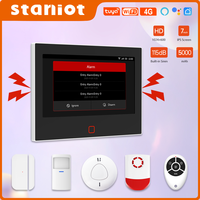 Staniot Alarm System 7-inch Smart WiFi 4G Home Alarm Wireless Remote Control Security System Touch Screen 433Mhz Smoke Detector
