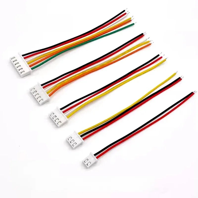 Fil électronique XH2.54, 10 pièces, fil de connexion étamé à tête unique, 10cm/15cm/20cm/30CM XH 2.54mm, câble à pas 2/3/4/5/6/7/8/10P