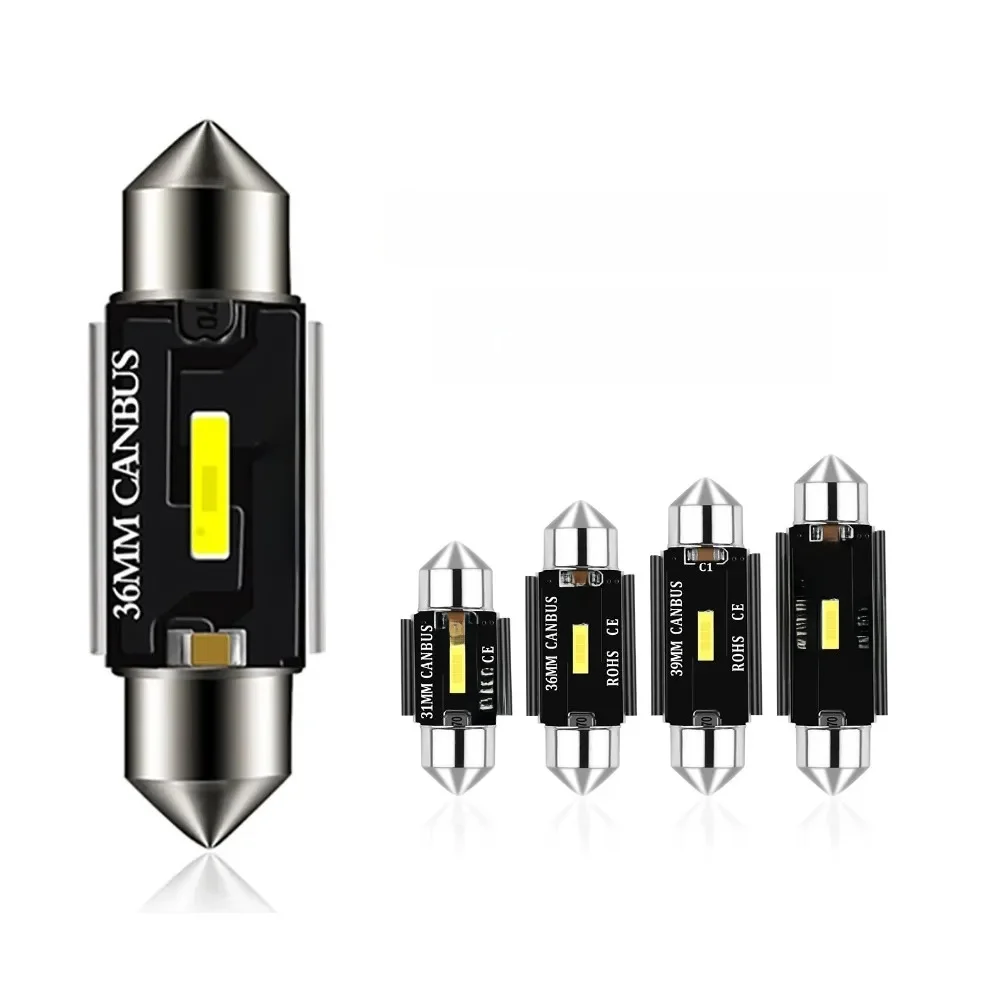 2x C5W LED CSP 1860 lampka sygnalizacyjna żarówka Canbus 41mm 39mm 36mm 31mm światła festynowe C10W wnętrze auta LED światło kopuły odczytu — 2