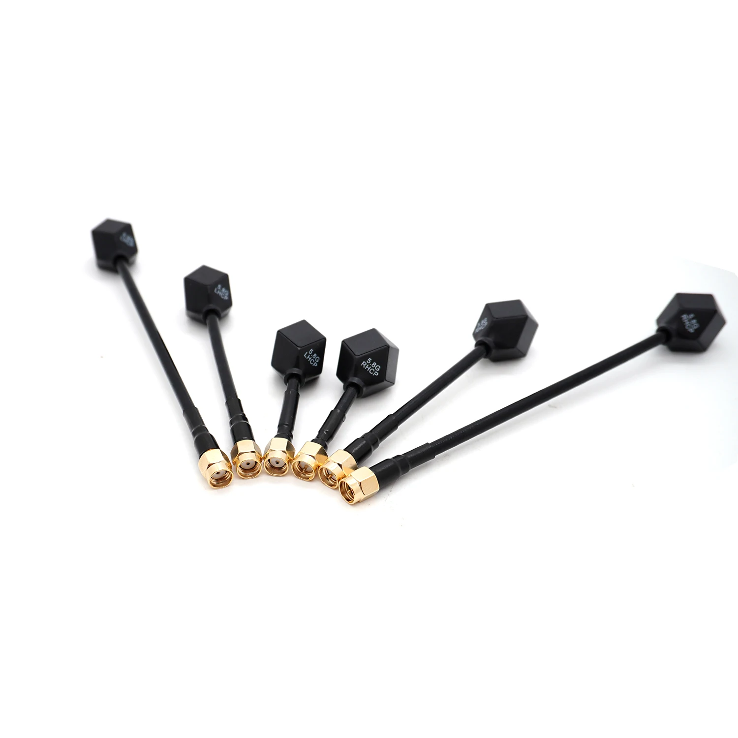 Antena YSIDO 5,8 GHz 2,4dBi 60mm/100mm/150mm LHCP RP SMA/RHCP SMA antena para RC FPV Drone Racing Freestyle Quadcopter avión