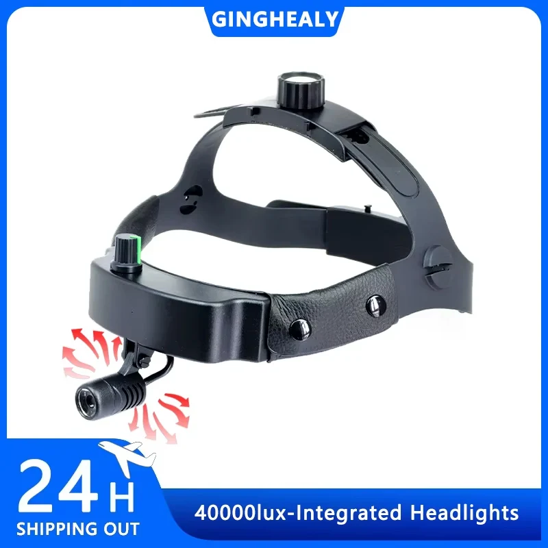 

Налобный светодиодный фонарь Ginghealy 5W с регулируемой яркостью, сфокусированным светом и лупой, крепление на голову, 4 часа работы от батареи