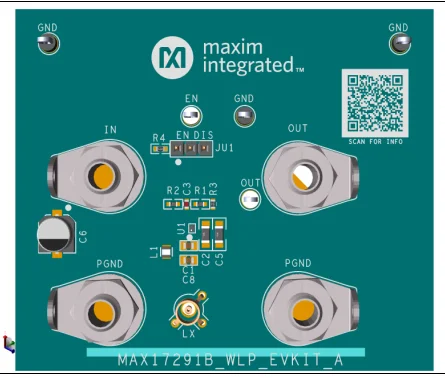 

MAXIM INTEGRATED MAX17291BEVK Evaluation Kit, MAX17291B, Step Up DC Converter, Power Management