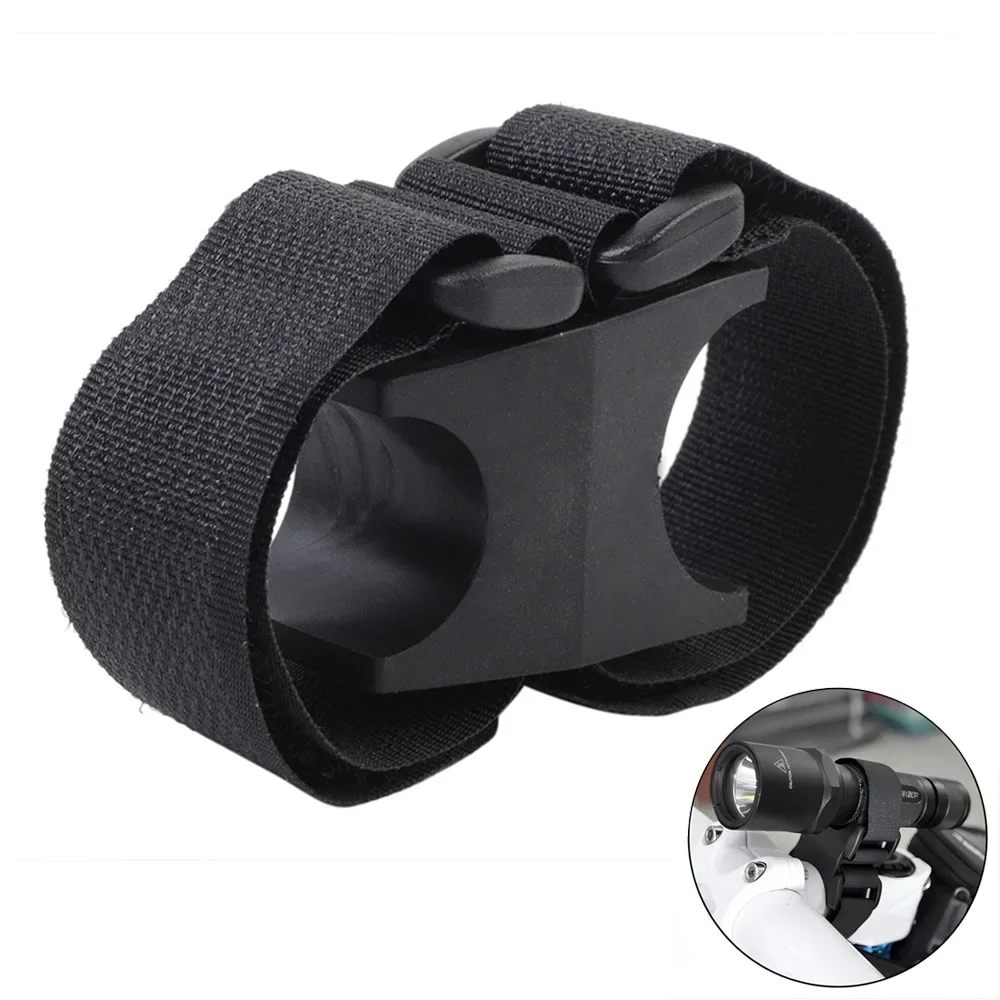 AliExpress NONE Multi-Purpose Bike Strap Flashlight LED Torch Mount Holder Bike Lock Clamp Holder Hook&Loop Band Mountain Bicycle Accessories