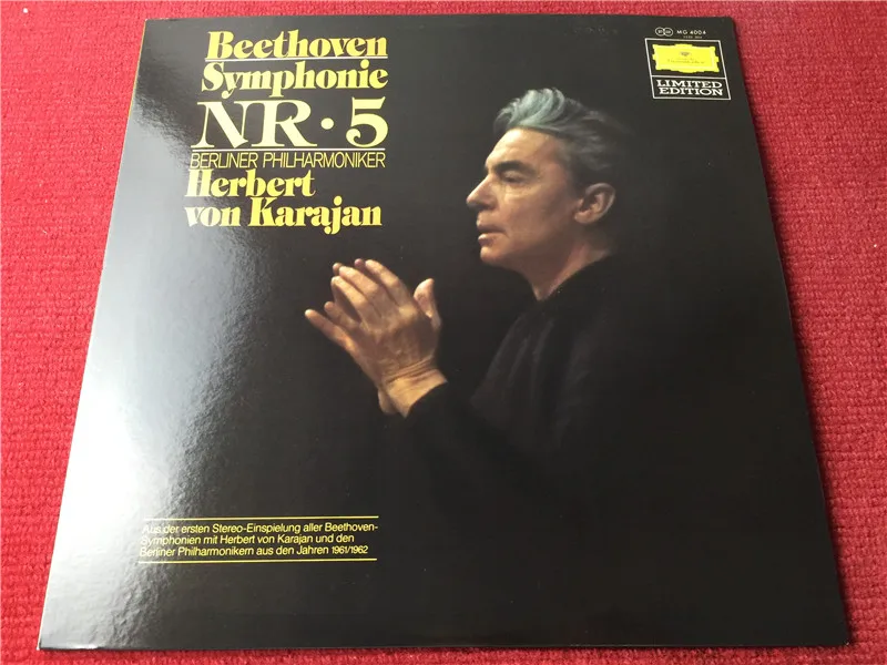 

Old 33 RPM 12 inch 30cm Vinyl Records LP Disc Karajan Conductor Symphony World Classic Music Used