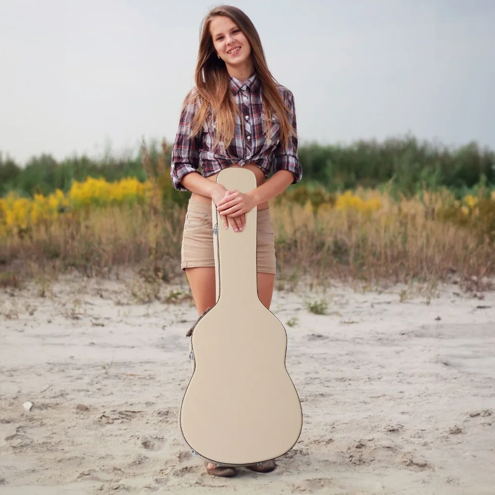 

Кейс-кофр для классической акустической гитары 39 дюймов, жесткий, с защитным корпусом