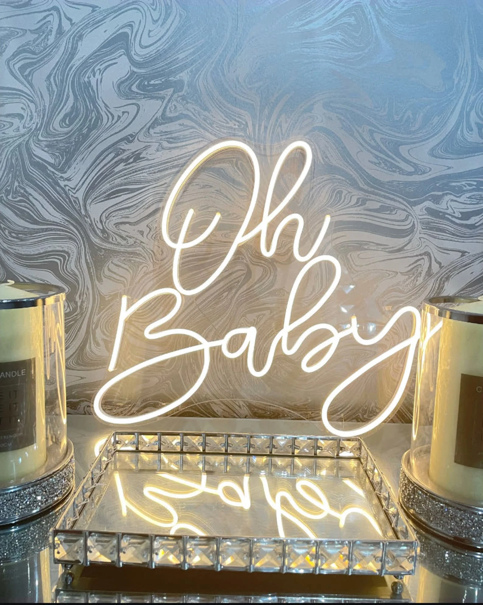 

Oh Baby Neon Sign Oh Baby Light Up Sign for Backdrop & Wall Decor Oh Baby Led Sign for Baby Shower & Gender Reveal Party Decor