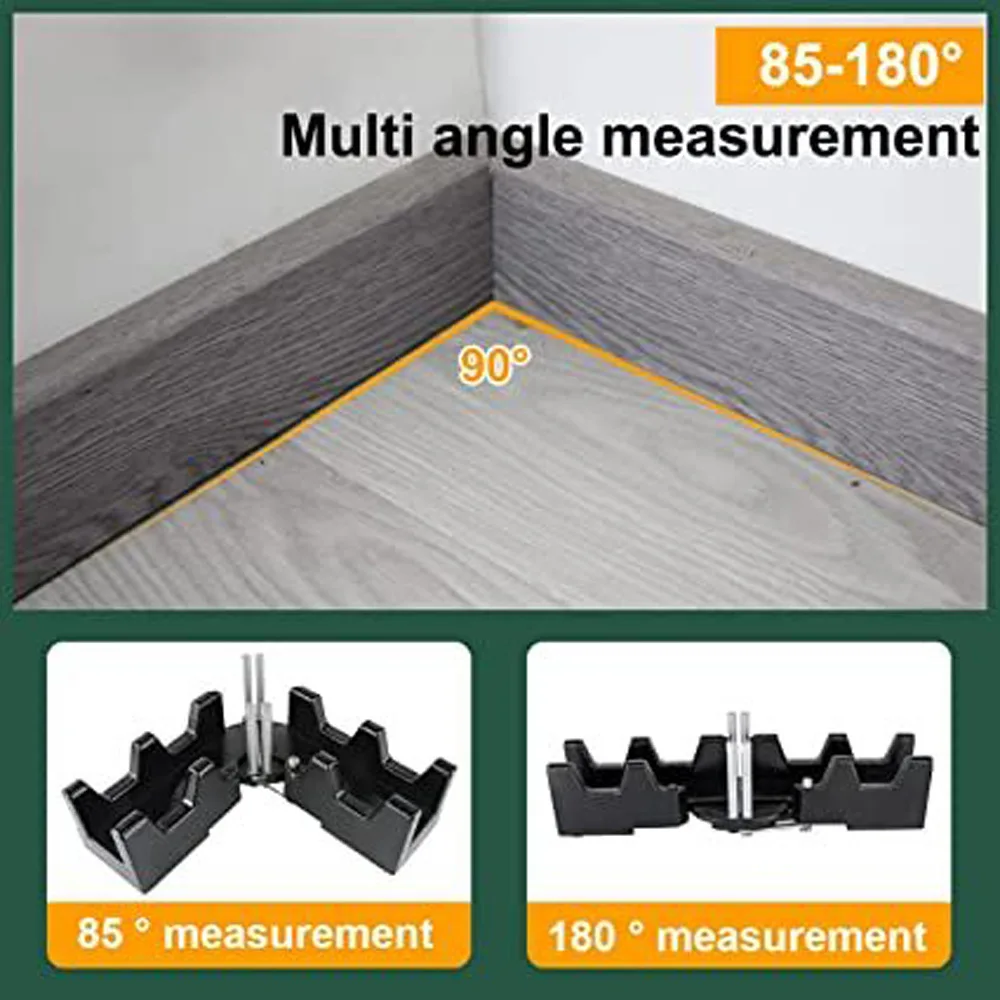 2-in-1 Bevel Gauge Mitre Measuring Cutting Tool Miter Sawing Corner Angle Protractor For Woodworking Baseboards