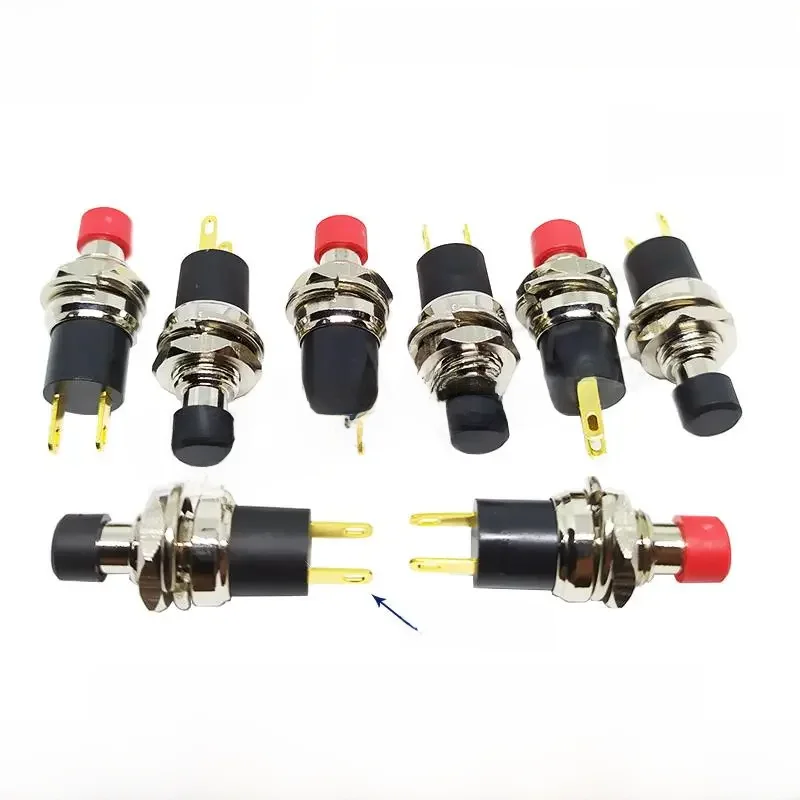 ON-OFF 1A 250V 3A 125V AC DC wysokiej jakości samoblokujący SPST normalnie otwarty Mini przełącznik wciskany 7MM mały przycisk z pozłacanym — zdjęcie 2