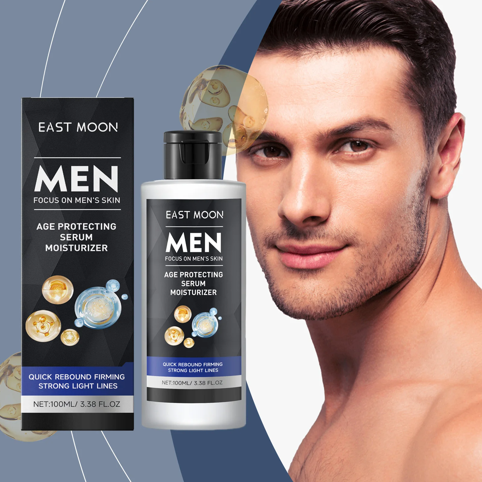 

East Moon 100ml Hyaluronic Acid Facial Care Serum Lotion Men Firming Face Nourish Skin Oil Control Moisturizer Face Lotion