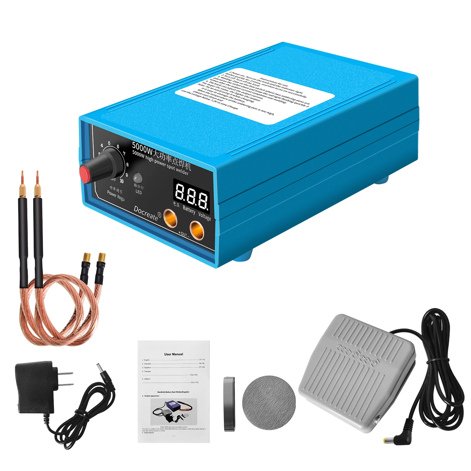 OWJHE 8000 W Mini Punktschweißgerät Kit DIY Automat 18650 Akku Schweißen Tragbare Punktschweißmaschine Stift Für 0,3 MM Nickelstreifen