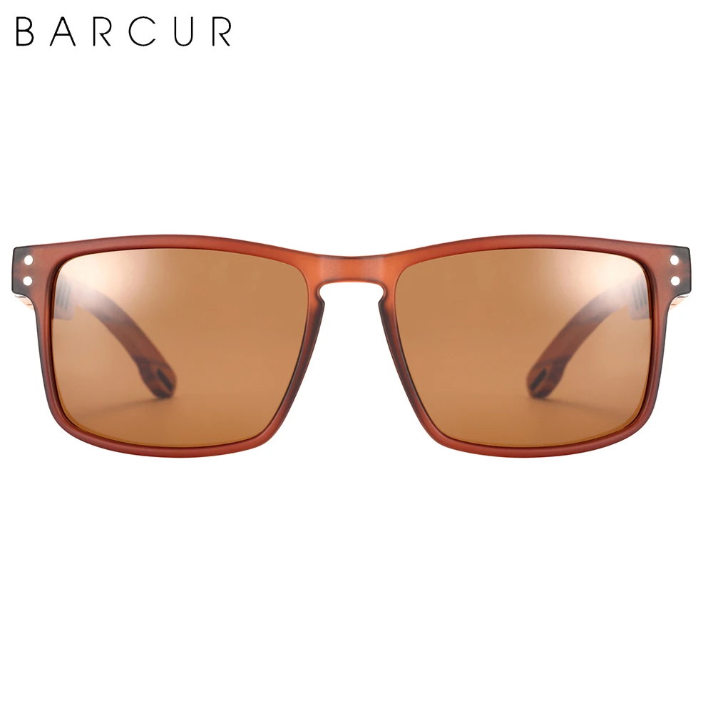 BARCUR Design Brand Wood Sunglasses Zebra Temple Wooden Sun Glasses Men Polarized Vintage Women Eyewear UV400 Protection