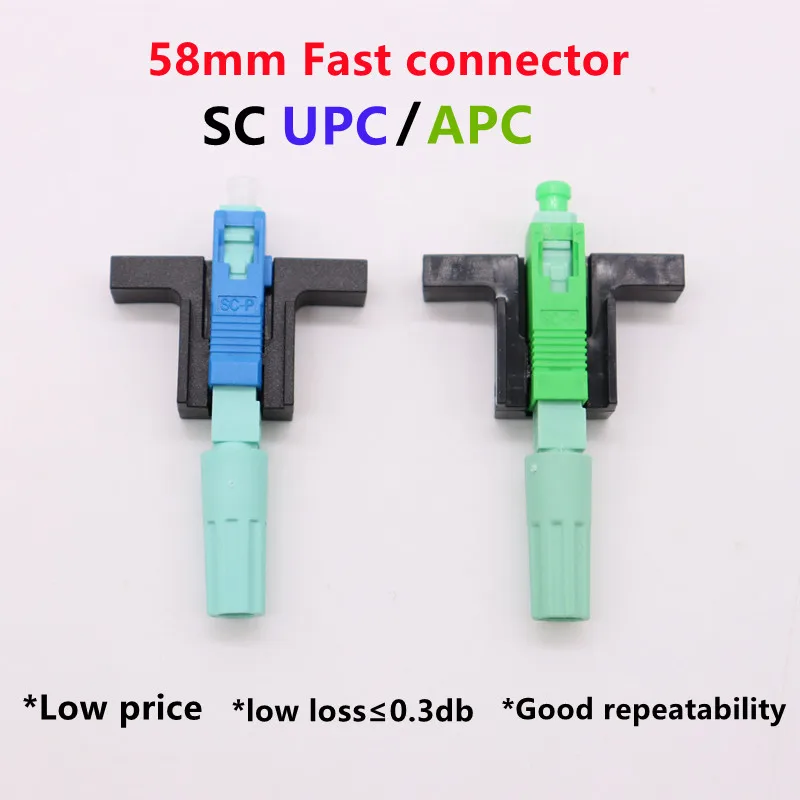 Optical Fast Connector FTTH, 58mm, SC APC, Good Repeatability, Cold Connector, Low Loss Fiber Optic, SC UPC, High Quality