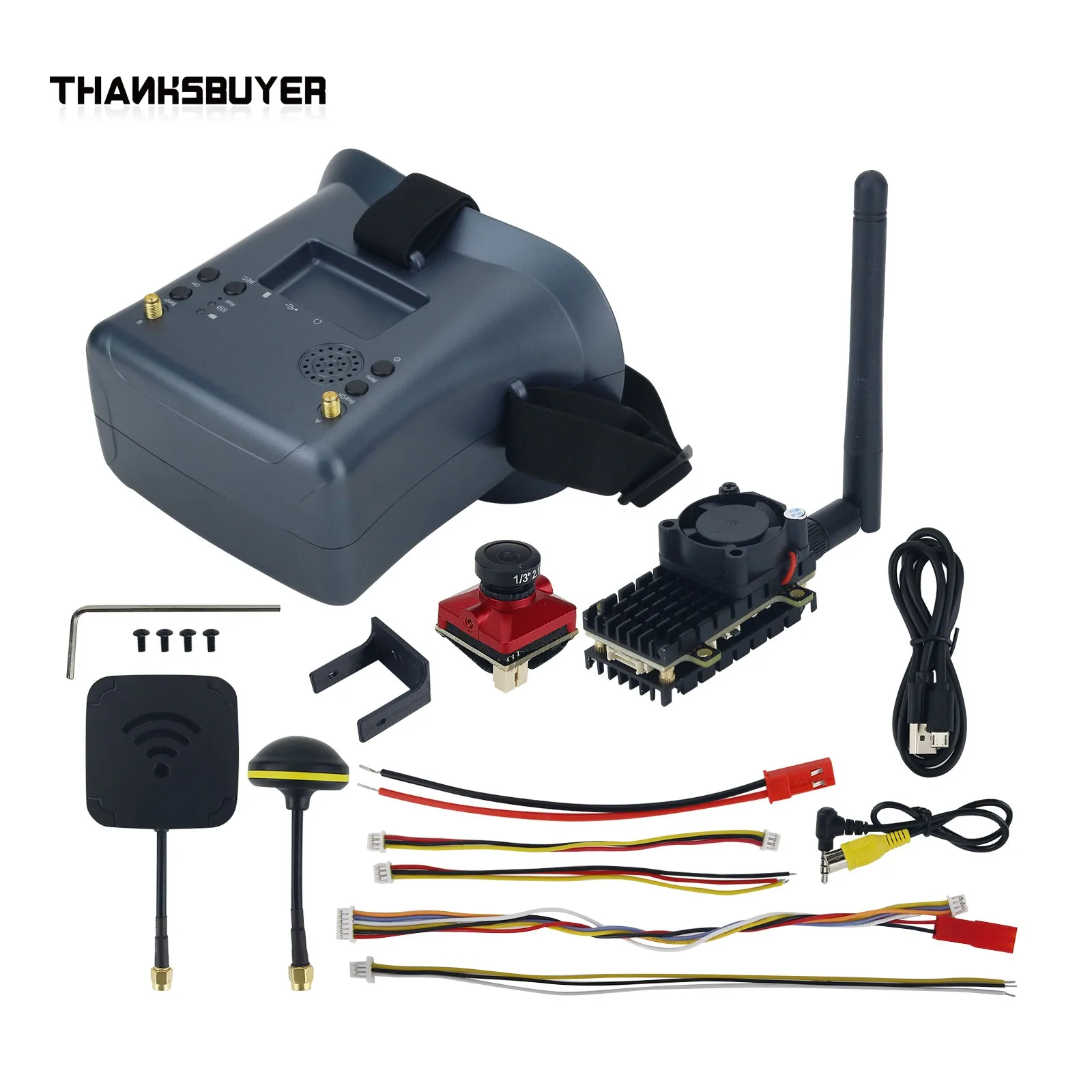 5.8G 2000mW Wireless Video Transmission System TX RX 4.3