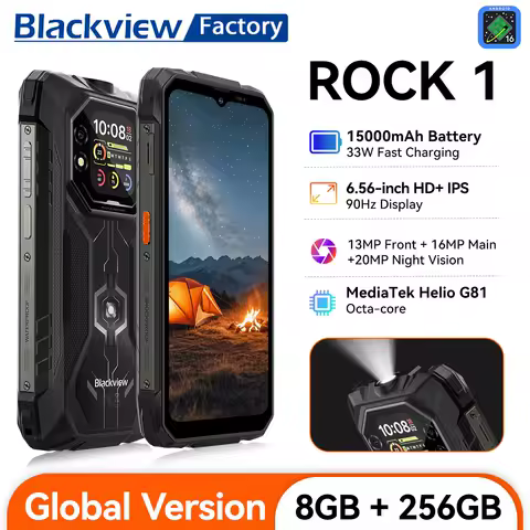 Blackview ROCK 1 Rugged Smartphone Android 16 Medi...