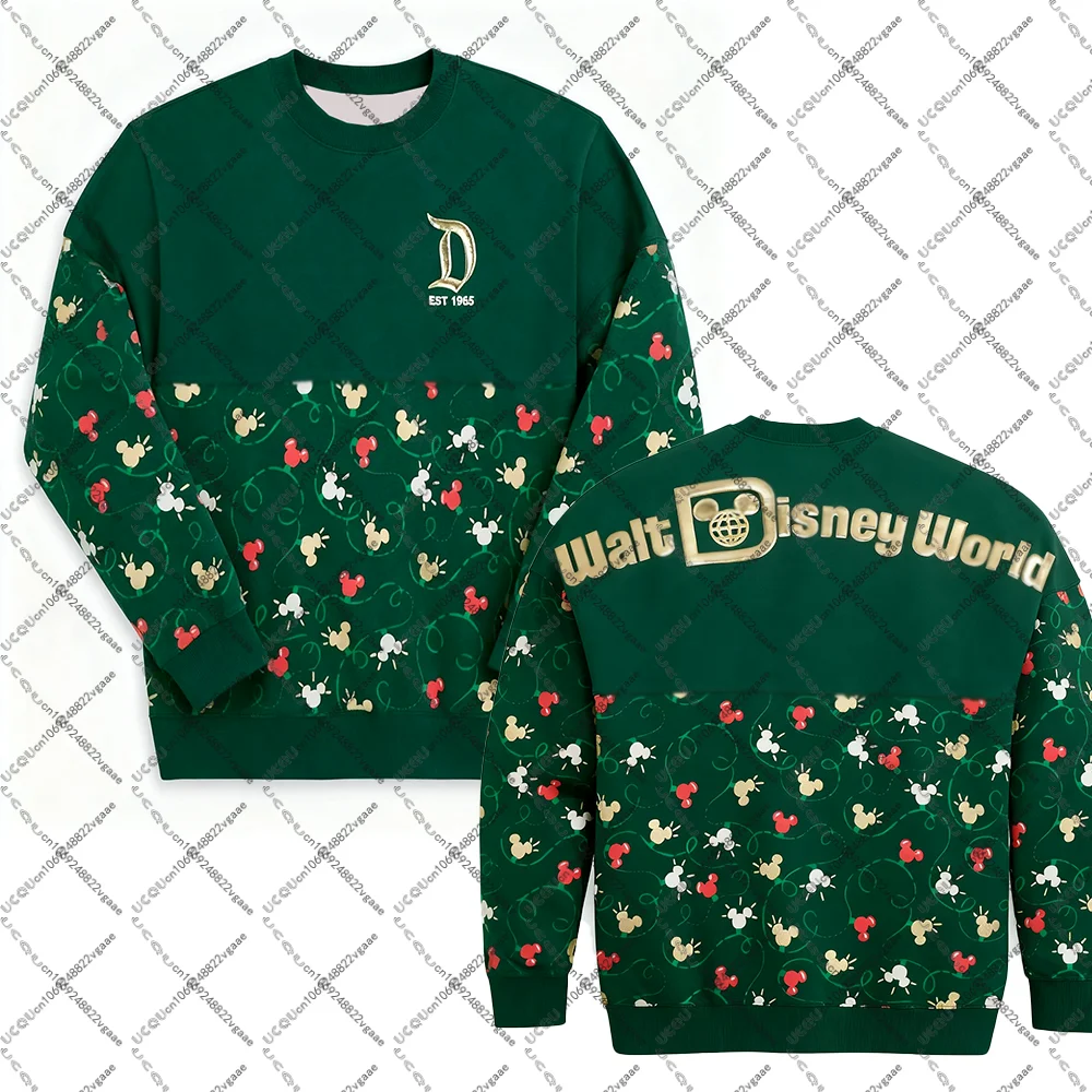 الخريف الشتاء الفتيات تي شيرت الملابس Y2k حفلة هدية تي شيرت ميكي ماوس ديزني لاند 70th البلوز البلوز المرأة هوديي ديزني