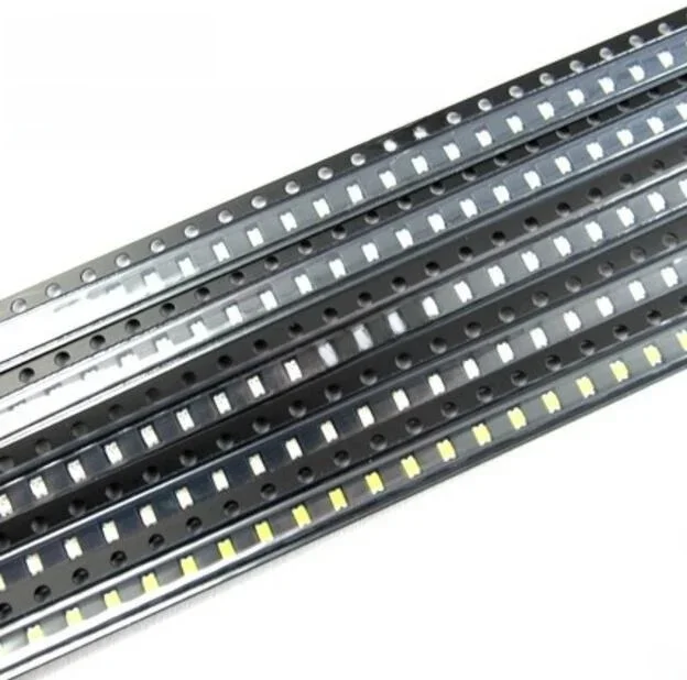 Bezpłatny statek 100PCS 0805 Dioda elektroluminescencyjna SMD LED Koralik Czerwony Żółty Zielony Biały Niebieski Pomarańczowy Fioletowy Ciepły Biały Wysoka Jasność Jakość — zdjęcie 2