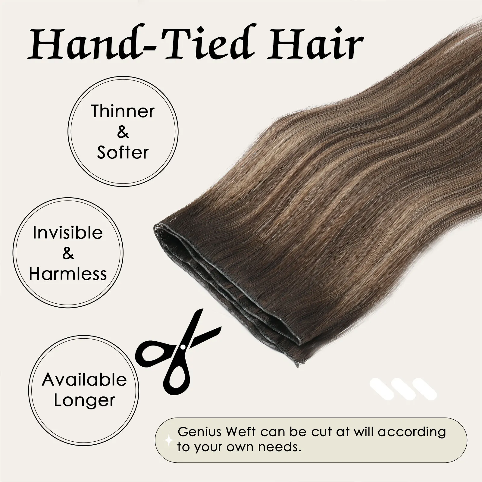 Наращивание человеческих волос Sixstarhair, наращивание волос с утком, 50 г, 16 футов, 100 настоящих человеческих натуральных волос с утком для женщин