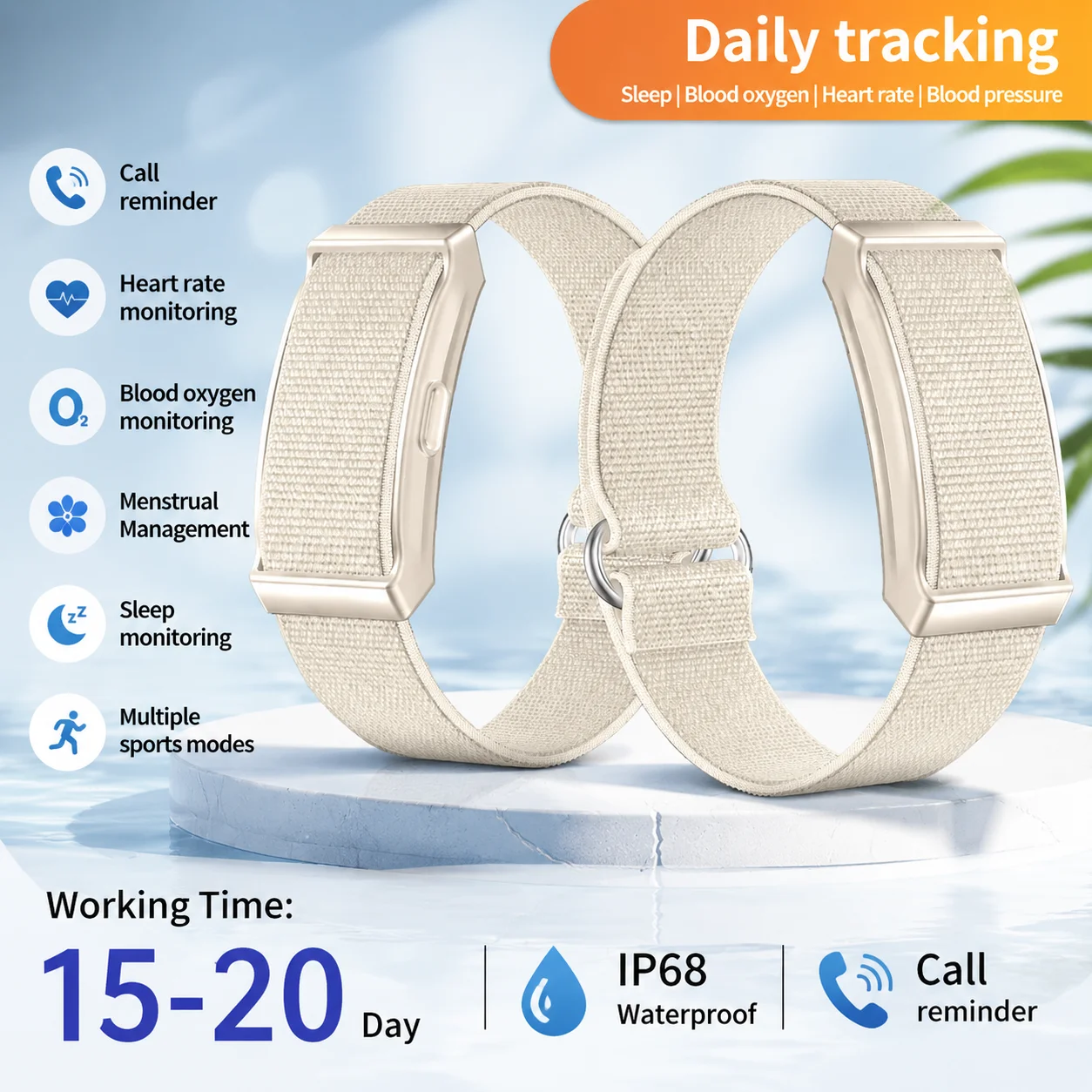 Nova pulseira inteligente multifuncional LIGE com monitoramento do sono, modos multi-esportivos, bateria de 145mAh, à prova d'água IP68, relógio intel