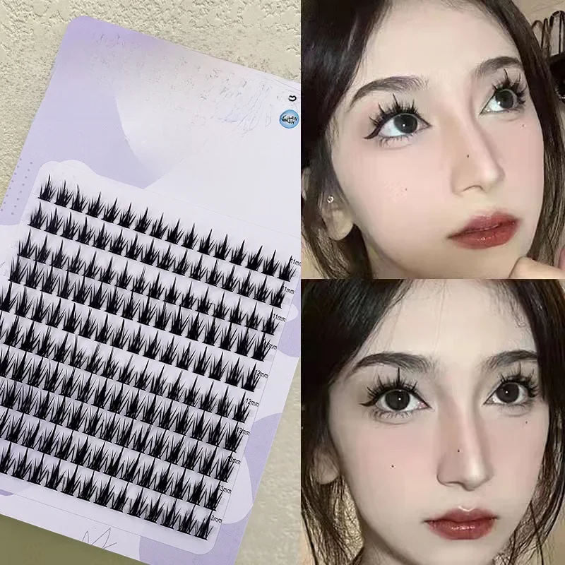 MJ 160 Reihen Cluster-Wimpern, künstliche Nerz-Wimpern, Cluster, natürliche Wimpernverlängerung, 3D-Russland-Streifen, individuelle Wimpern-Cluster