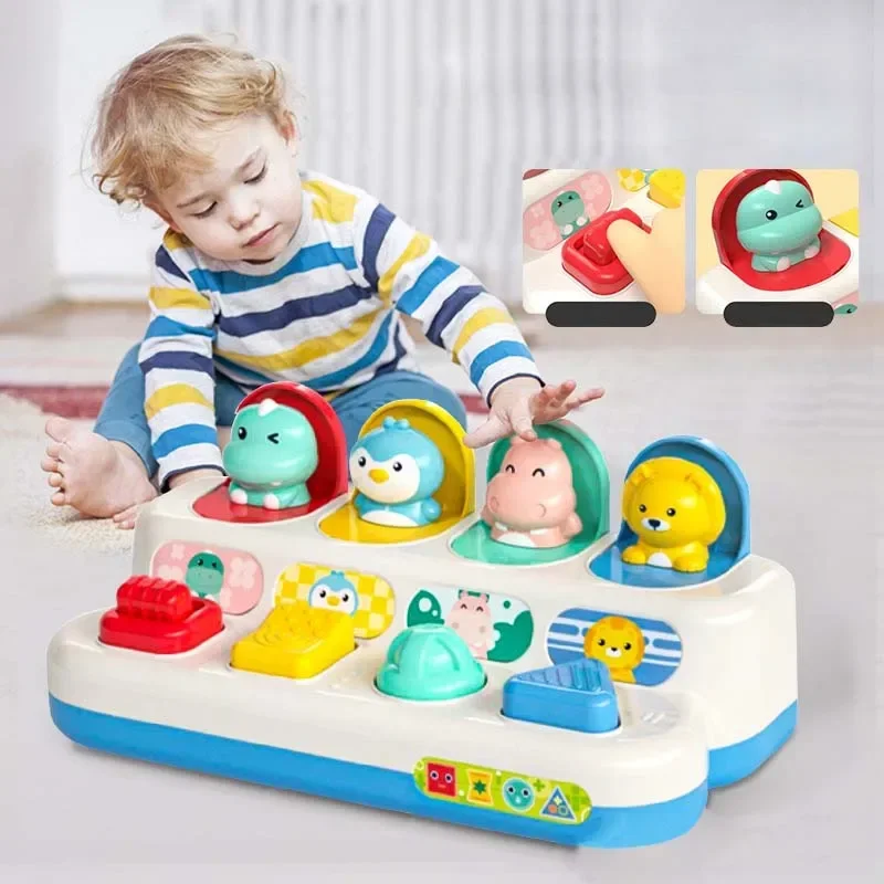 Jouet sensoriel d'activité interactive pour bébés, jouet de cause et d'effet, jeux de développement pour bébés, jouets éducatifs d'apprentissage Montessori