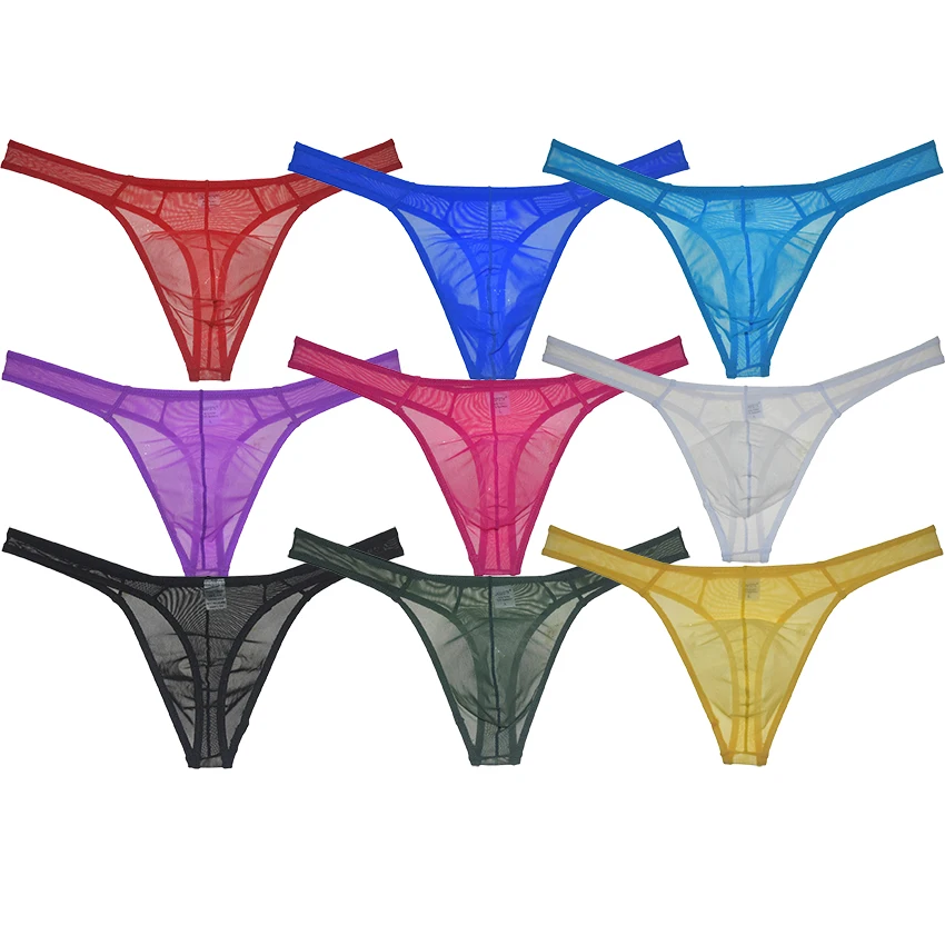 

Men's Unleash Tangas Confidence Ultra-Thin Underwear Mesh Thongs Jock Strap T-Back Design Bold Fashion G-String Feel The Freedom