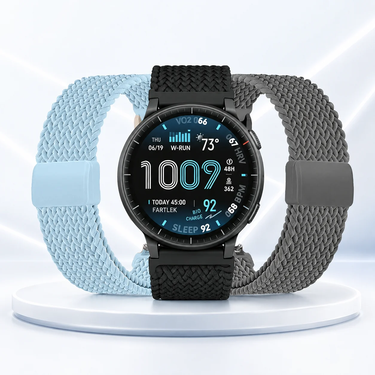 18/20/22mm Nylon Band for Amazfit Active Max T-Rex3 Pro 48mm 44mm Helio Bip 6 Balance 2 Strap Amazfit Active 2 Square Bracelet