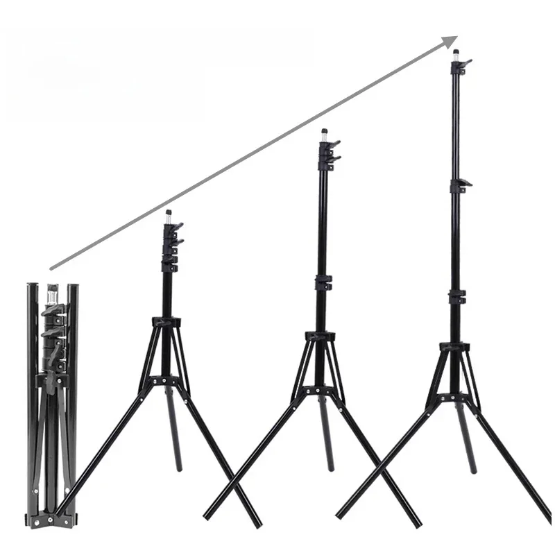 Statyw oświetleniowy RP01-C, wytrzymały, wykonany ze stopu metalu, 160 cm, do studia fotograficznego, softboxów, lamp błyskowych, reflektorów, oświetlenia tła. — 2