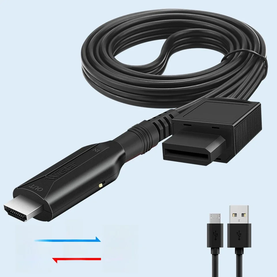 Adaptateur convertisseur compatible Wii vers HDMI, Full HD 1080P 720P 480P pour Wii vers HDTV mâle vers mâle pour écran de moniteur HDTV PC