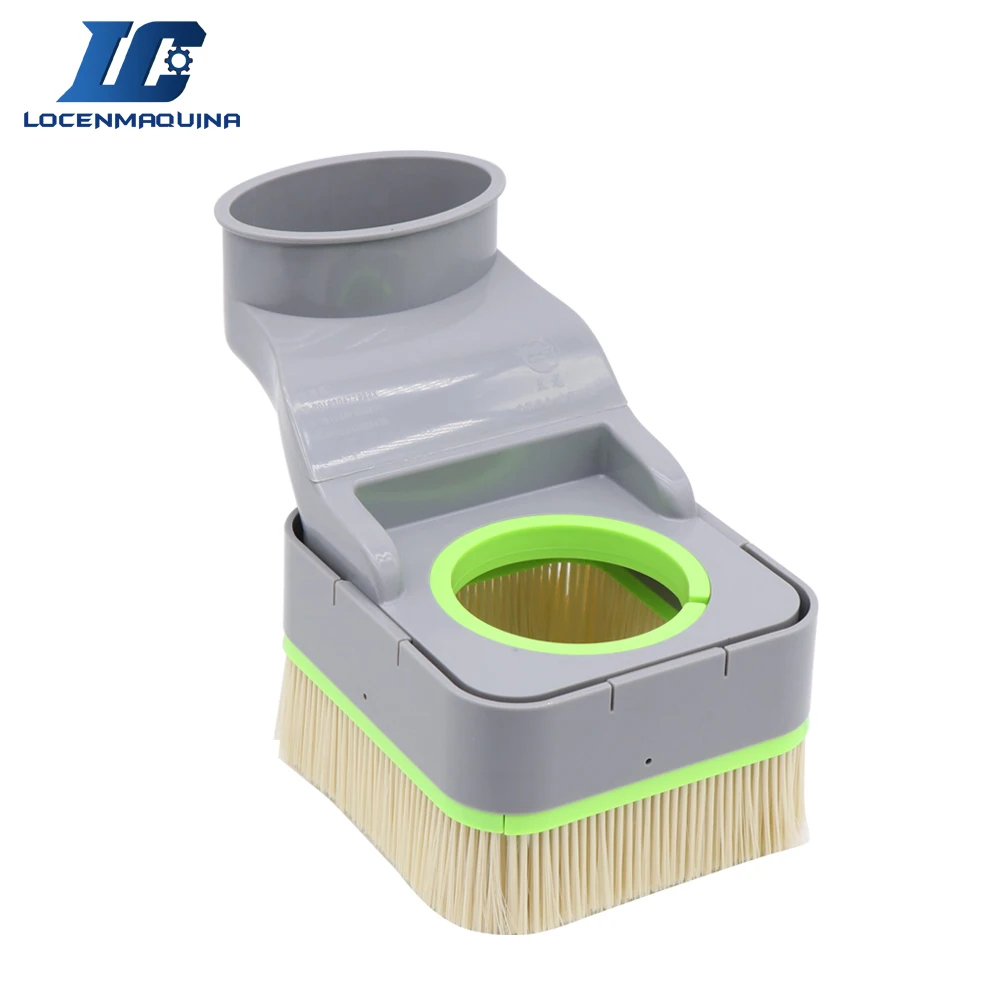 CNC แกนฝุ่นเท้าสําหรับเส้นผ่านศูนย์กลาง 70 75 80 85 90 100 มม.แกน 100 มม.ขั้วต่อท่อฝุ่น Retractable ประเภทติดตั้งง่ายแปรง