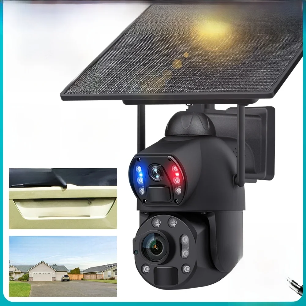 SHIWOJIA 6K 12MP 36X Zoom Solar Camera 4G Sim/WIFI Dual Lens Dual PIR Detection Humanoid Auto Tracking Outdoor Security Camera