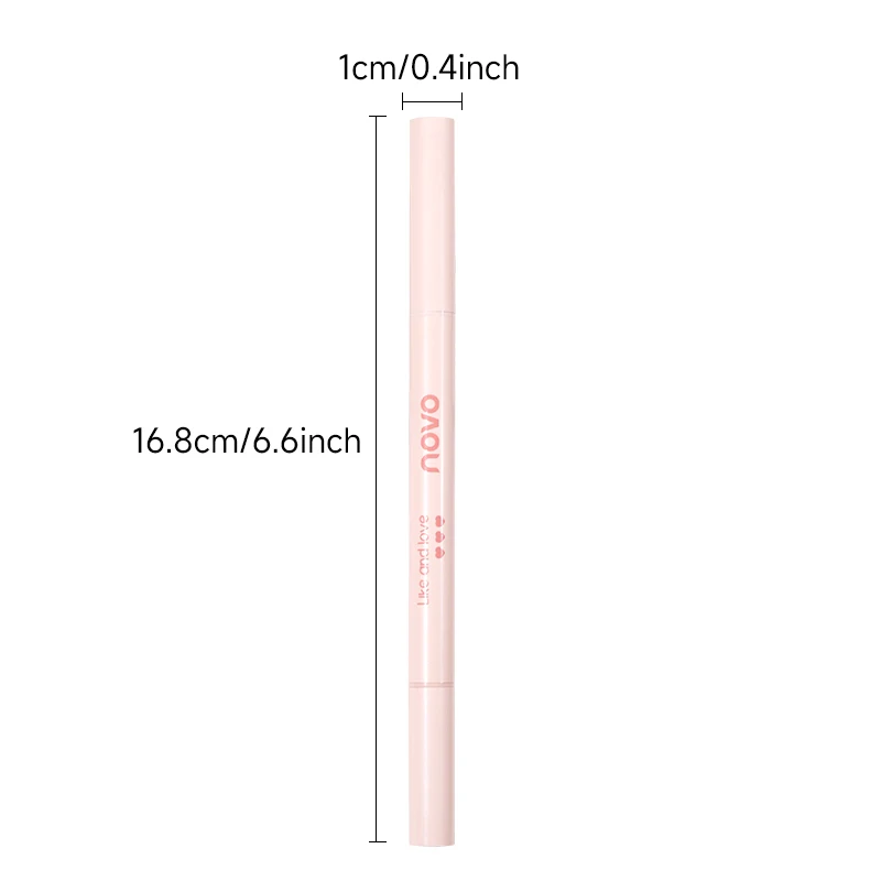 قلم ظلال عيون 2 في 1 وعصا تمييز تحت العين، قلم تفتيح العين غير لامع ولمعان، قلم دودة القز، يدوم طويلاً، غير لزج #6