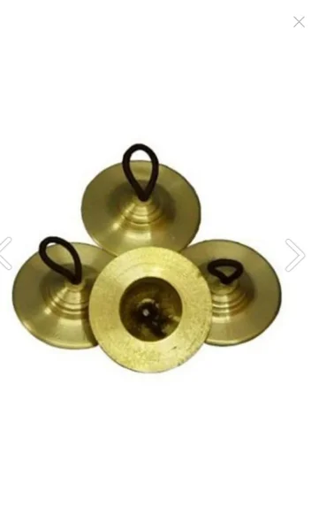 4 Units  Finger Cymbals & Zills-Belly Dancer Metal Finger Cymbals