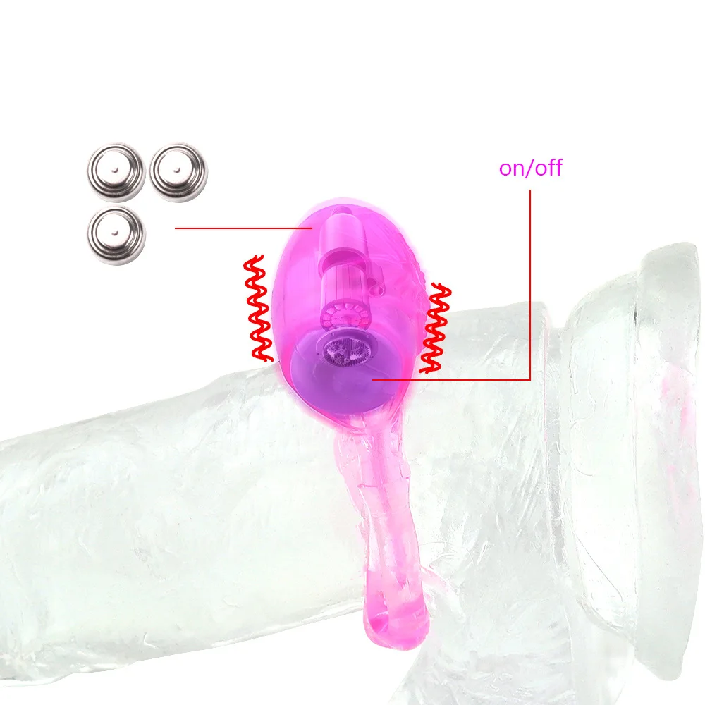 Butterfly Vibrating Penis Ring Silicone Cock Ring Vibrator Male Penis Extender Clitoral Stimulate Couples Adult Sex Toys for Men