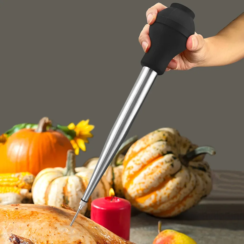 Aiguille de saveur pour BBQ, seringue à viande, Marinade, dinde, Baster, ensemble d'aiguilles, cuisine, Steak de porc, Sauces à viande, outil d'assaisonnement pour Barbecue