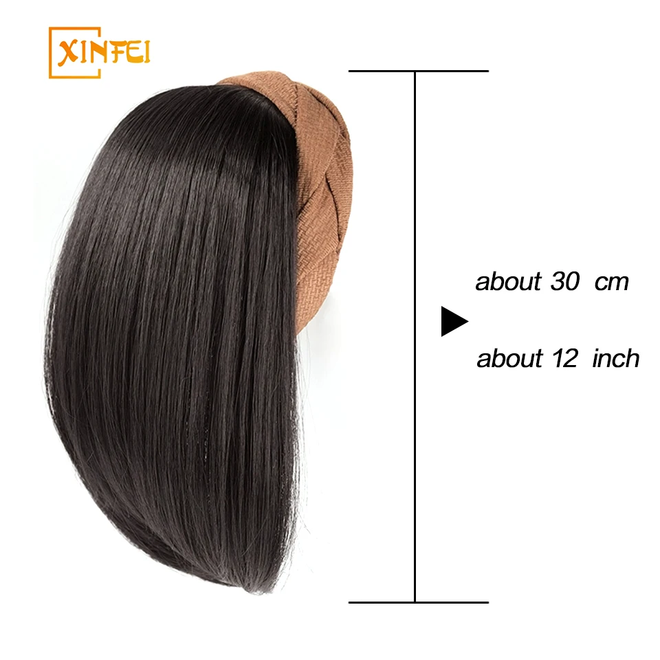 Fishbone Braid Hairband Synthetic Bangs Hair Extension Fake Fringe Natural Hair Clip On Hairpieces For Women Invisible Natural