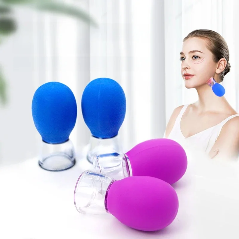 Ventouses de Massage en Silicone pour le corps, le visage, le cou, les yeux, la Cellulite, réservoir sous vide, soins du visage, outil de beauté Anti-âge, 1/5/10 pièces