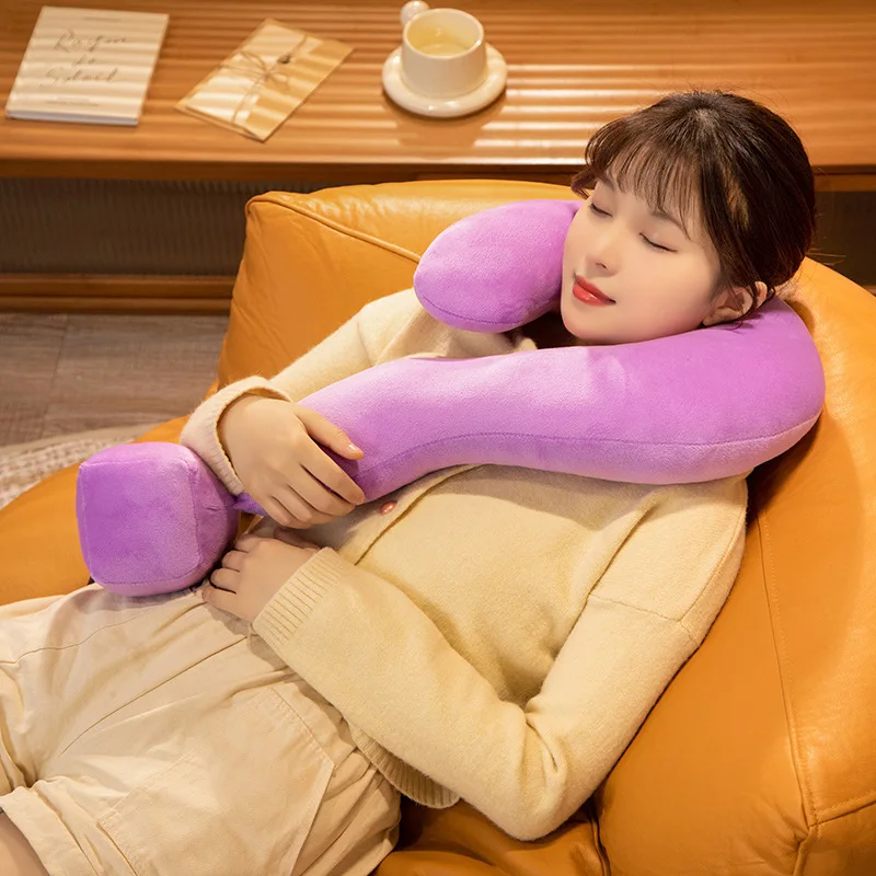 The same question mark neck pillow from cosmo can be used as a travel pillow, office pillow, etc. The fabric is comfortable