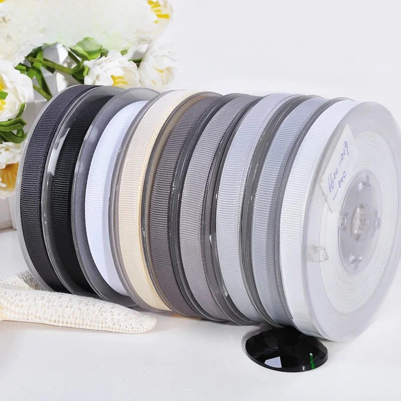 YAMA Wstążka rypsowa 25 28 32 38 mm 100 jardów/lot Czarny Biały Czerwony Srebrny do prezentów Rzemiosło Diy Dekoracje ślubne Wstążki imprezowe — zdjęcie 2