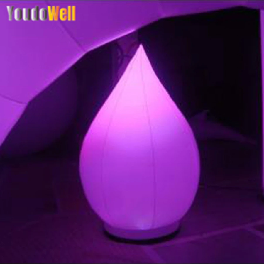 2er-Pack 2 m hohe aufblasbare Party-Bunte Dekoration RGB ovale Wassertropfen für Outdoor-Unterhaltungsaktivitäten