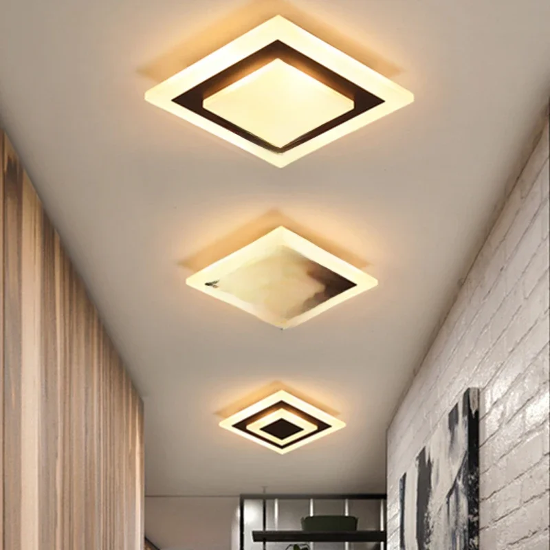 Plafond moderne à LEDs lumière pour couloir lampes salle de bain salon balcon rond carré éclairage maison luminaires décoratifs livraison directe