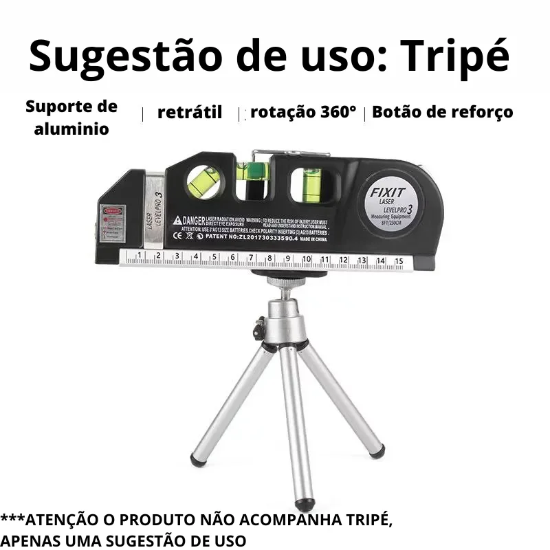 Niveladora Laser Profissional Régua Trena Digital Nivelamento Medição Engenharia Construções Reformas Projetos de Alta Qualidade