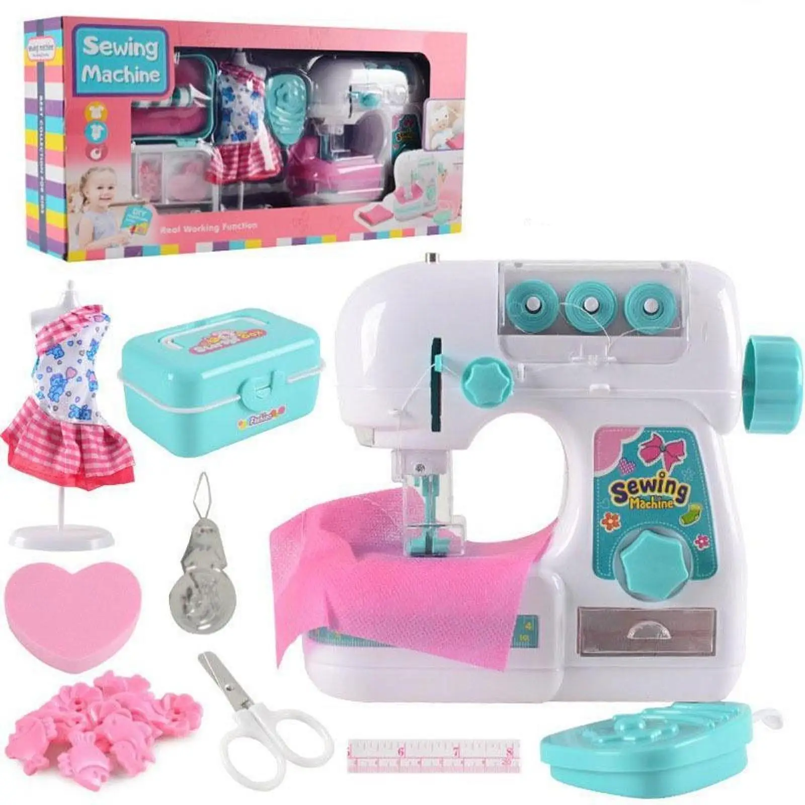 

Electric Sewing Machine Toy Development Toys for Children Girl Gift Mini Children Pretend Play Sewing Machine Toys