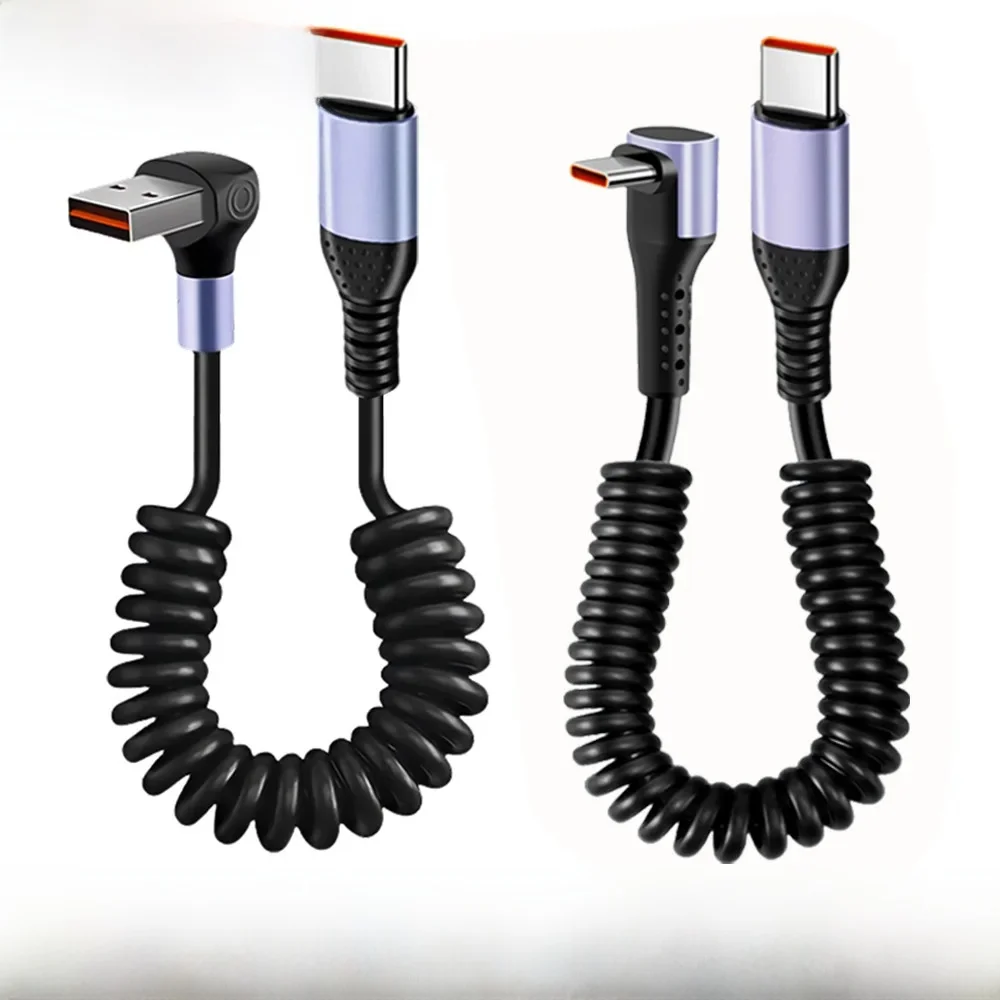 66 W 100 W Type C NAAR Type C Kabel Voor iPhone 15 Huawei Xiaomi Samsung Auto Lente Kabel 6A Korte Snel Opladen USB C Kabel - afbeelding 2