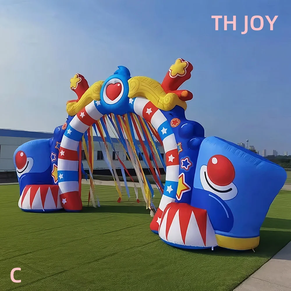 6m 20ft breedte circusthema opblaasbare boog Halloween opblaasbare clown toegangspoort te koop